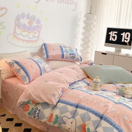 91家纺网 家纺一手货源 找家纺 （总）昔可家纺 2022新款13372全棉普通款四件套