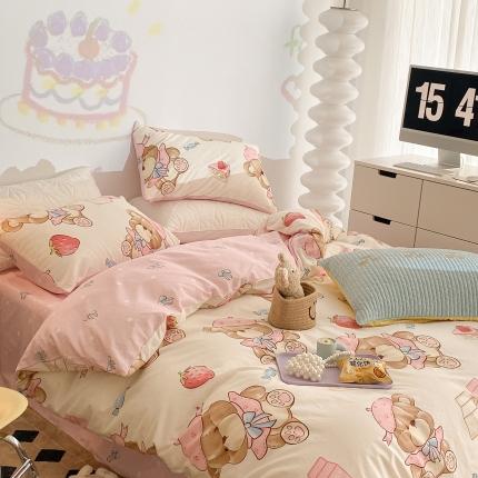 91家纺网 家纺一手货源 找家纺 （总）昔可家纺 2022新款13372全棉普通款四件套