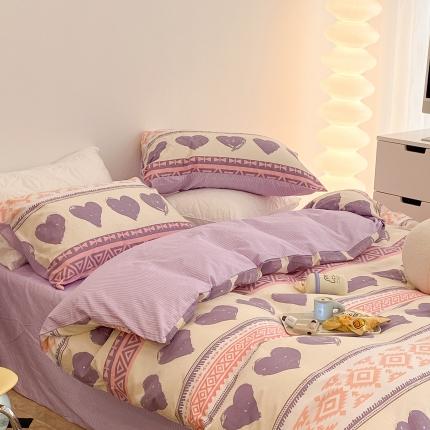 91家纺网 家纺一手货源 找家纺 （总）昔可家纺 2022新款13372全棉普通款四件套