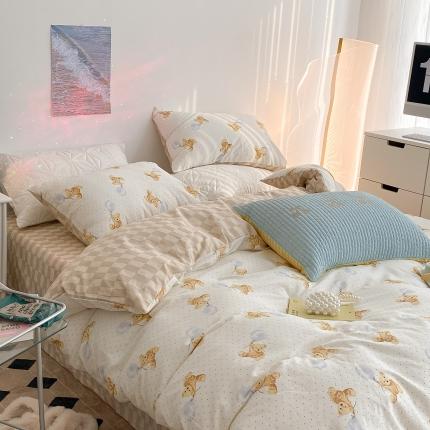 91家纺网 家纺一手货源 找家纺 （总）昔可家纺 2022新款13372全棉普通款四件套