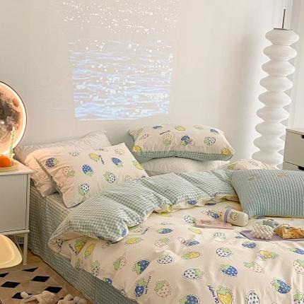 91家纺网 家纺一手货源 找家纺 （总）昔可家纺 2022新款13372全棉普通款四件套