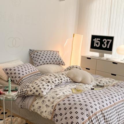 91家纺网 家纺一手货源 找家纺 （总）昔可家纺 2022新款13372全棉普通款四件套