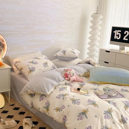 91家纺网 家纺一手货源 找家纺 （总）昔可家纺 2022新款13372全棉普通款四件套