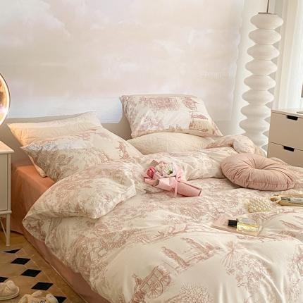 91家纺网 家纺一手货源 找家纺 （总）昔可家纺 2022新款13372全棉普通款四件套