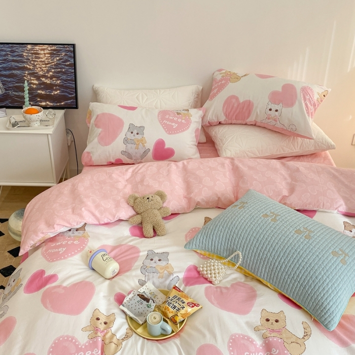 91家纺网 家纺一手货源 找家纺 （总）昔可家纺 2022新款13372全棉普通款四件套