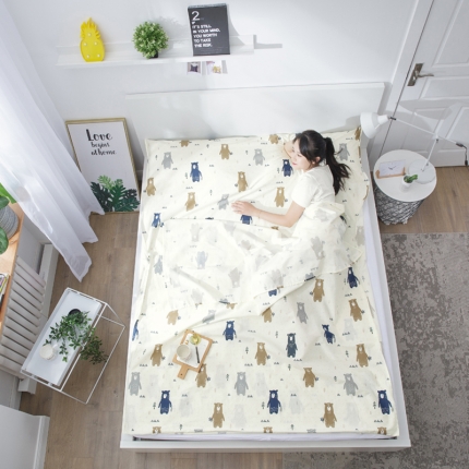 91家纺网 家纺一手货源 找家纺 薏思家纺 酒店隔脏睡袋小熊