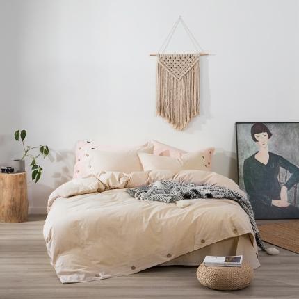 91家纺网 家纺一手货源 找家纺 (总）简家居 2022新款15%亚麻85%棉四件套