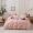 91家纺网 家纺一手货源 找家纺 简家居 2022新款15%亚麻85%棉四件套 珊瑚粉