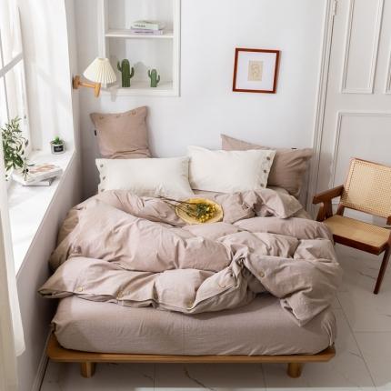 91家纺网 家纺一手货源 找家纺 (总）简家居 2022新款15%亚麻85%棉四件套