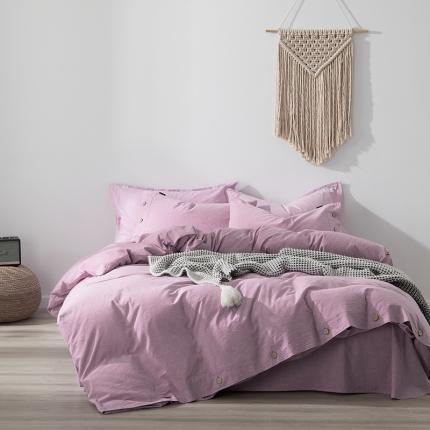 91家纺网 家纺一手货源 找家纺 (总）简家居 2022新款15%亚麻85%棉四件套