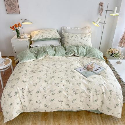 沐棉家居 2022新款全棉13370印花四件套直播爆款 茶艺