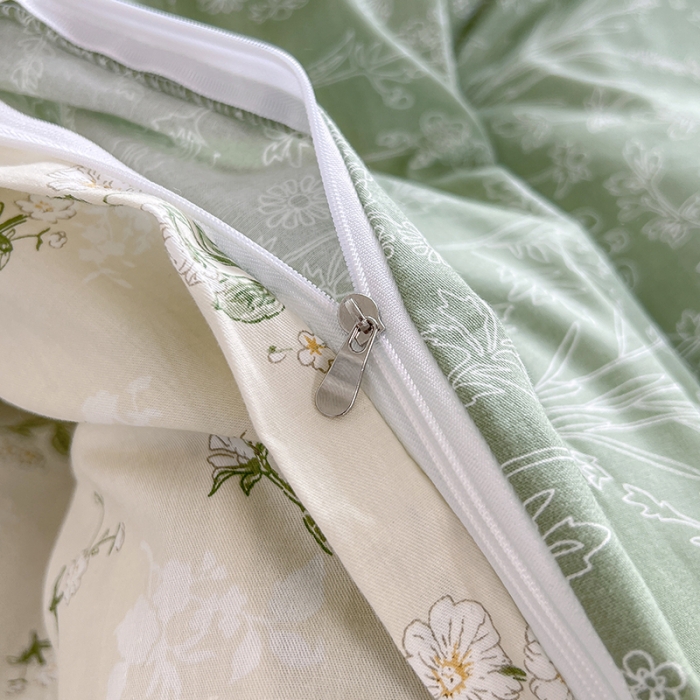 91家纺网 家纺一手货源 找家纺 沐棉家居 2022新款全棉13370印花四件套直播爆款 茶艺