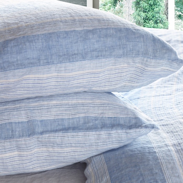 91家纺网 家纺一手货源 找家纺 简家居 2022新款纯亚麻四件套 纯亚麻蓝天