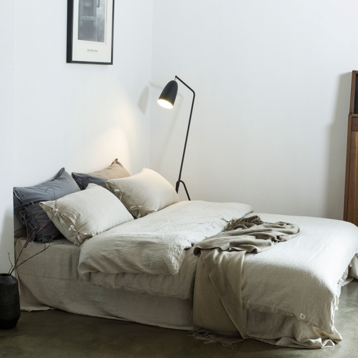 91家纺网 家纺一手货源 找家纺 简家居 2022新款纯亚麻四件套 纯亚麻素本