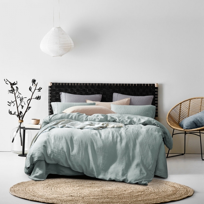 91家纺网 家纺一手货源 找家纺 简家居 2022新款纯亚麻四件套 兰图