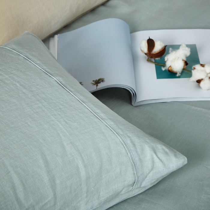 91家纺网 家纺一手货源 找家纺 简家居 2022新款纯亚麻四件套 兰图