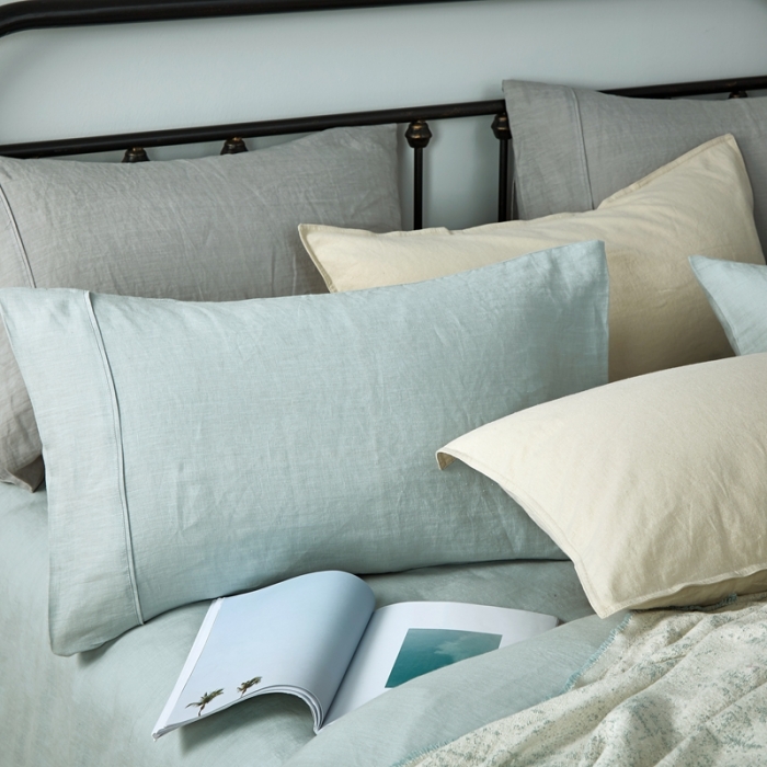 91家纺网 家纺一手货源 找家纺 简家居 2022新款纯亚麻四件套 兰图