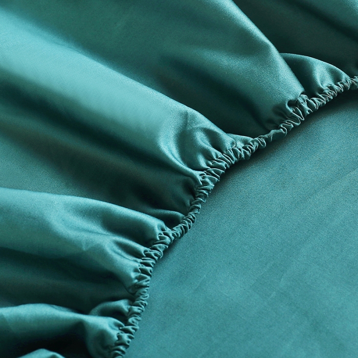 91家纺网 家纺一手货源 找家纺 简家居 2022新款100支单床笠 翡翠绿