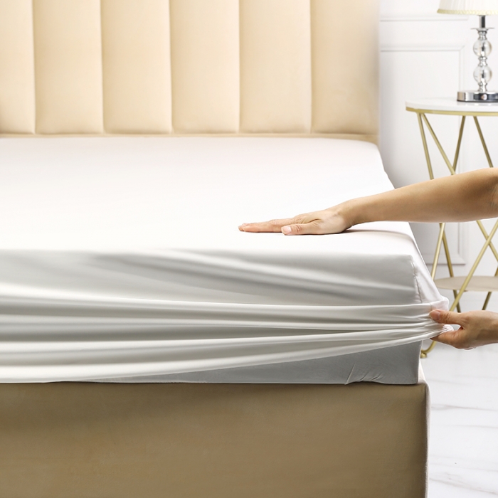 91家纺网 家纺一手货源 找家纺 简家居 2022新款100支单床笠 贵族白