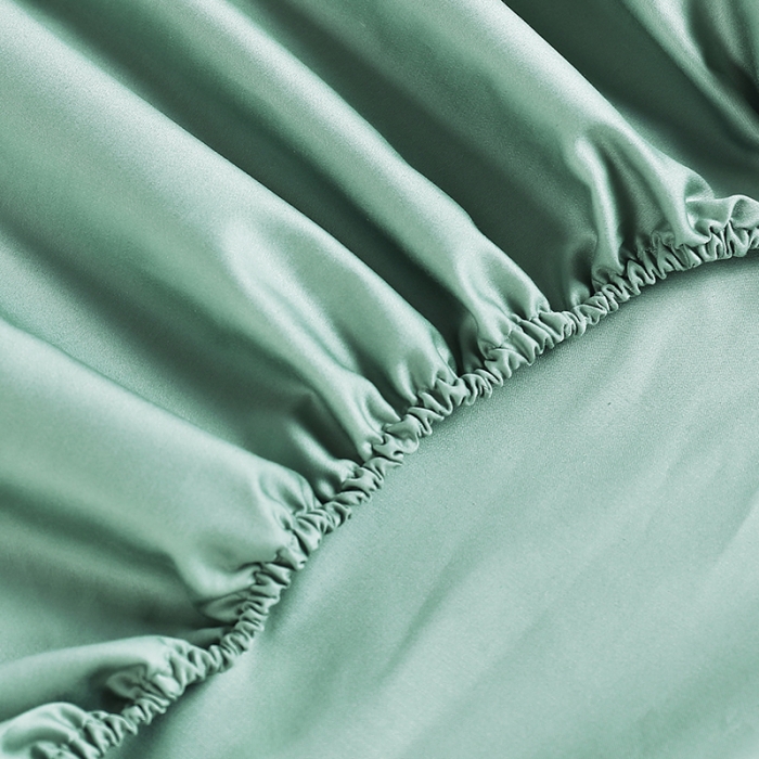 91家纺网 家纺一手货源 找家纺 简家居 2022新款100支单床笠 抹茶绿