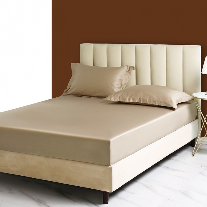 91家纺网 家纺一手货源 找家纺 简家居 2022新款100支单床笠 香槟金