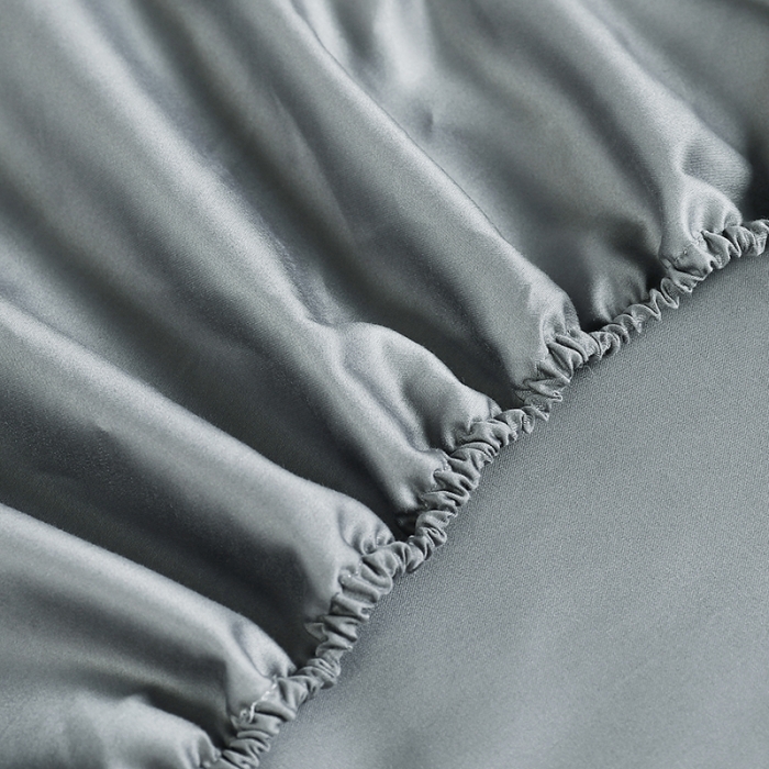 91家纺网 家纺一手货源 找家纺 简家居 2022新款100支单床笠 优雅灰