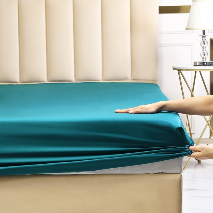 91家纺网 家纺一手货源 找家纺 简家居 2022新款100支单床笠 正品蓝