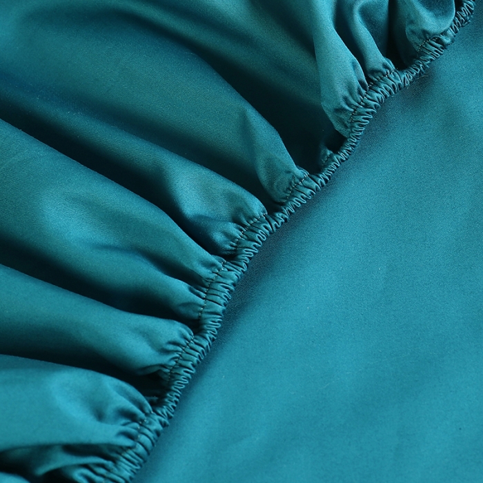 91家纺网 家纺一手货源 找家纺 简家居 2022新款100支单床笠 正品蓝