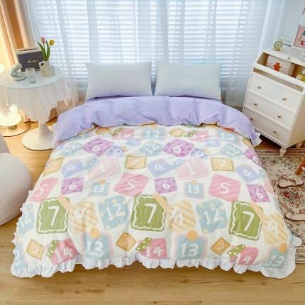 91家纺网 家纺一手货源 找家纺 （总）卡普 2025新款全棉韩版荷叶花边单被套