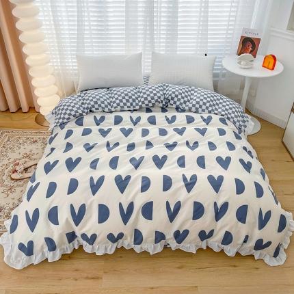 91家纺网 家纺一手货源 找家纺 （总）卡普 2025新款全棉韩版荷叶花边单被套