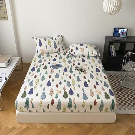 91家纺网 家纺一手货源 找家纺 （总）麦伦2022新款全棉斜纹印花休闲轻奢系列-单品床笠床单