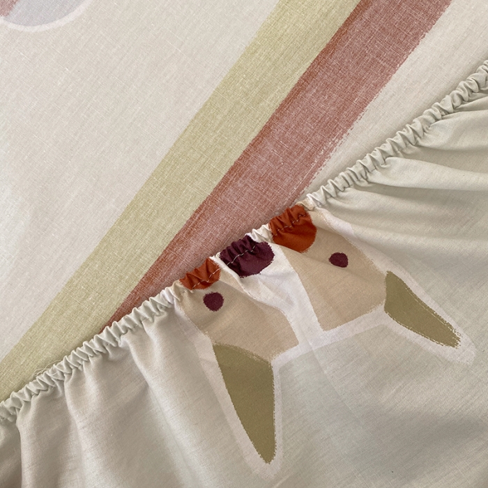 91家纺网 家纺一手货源 找家纺 麦伦 2022新款全棉斜纹印花休闲轻奢系列-床笠床单 笨笨狗