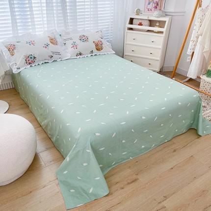 91家纺网 家纺一手货源 找家纺 （总）卡普 2025新款全棉韩版荷叶花边床单+枕套