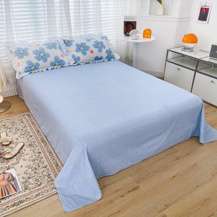 91家纺网 家纺一手货源 找家纺 （总）卡普 2025新款全棉韩版荷叶花边床单+枕套