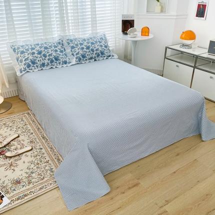 91家纺网 家纺一手货源 找家纺 （总）卡普 2025新款全棉韩版荷叶花边床单+枕套