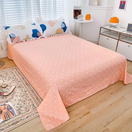 91家纺网 家纺一手货源 找家纺 （总）卡普 2025新款全棉韩版荷叶花边床单+枕套