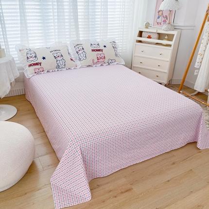 91家纺网 家纺一手货源 找家纺 （总）卡普 2025新款全棉韩版荷叶花边床单+枕套