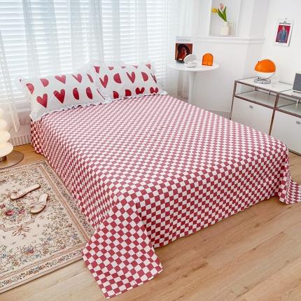 91家纺网 家纺一手货源 找家纺 （总）卡普 2025新款全棉韩版荷叶花边床单+枕套