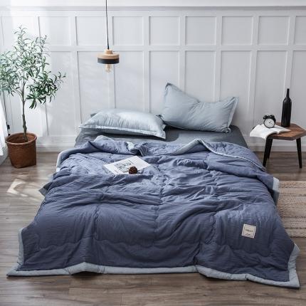 91家纺网 家纺一手货源 找家纺 （总）鸣升家纺 日式无印风水洗棉纯色夏被舒适夏被子
