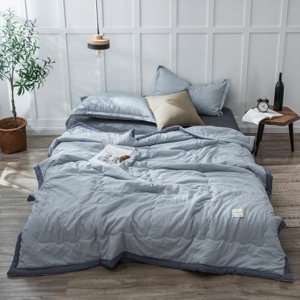 91家纺网 家纺一手货源 找家纺 （总）鸣升家纺 日式无印风水洗棉纯色夏被舒适夏被子