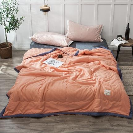 91家纺网 家纺一手货源 找家纺 （总）鸣升家纺 日式无印风水洗棉纯色夏被舒适夏被子