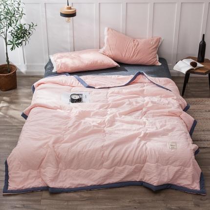 91家纺网 家纺一手货源 找家纺 （总）鸣升家纺 日式无印风水洗棉纯色夏被舒适夏被子