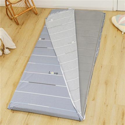 91家纺网 家纺一手货源 找家纺 凌云家纺 2022新款13372全棉床垫套 雏菊暗恋-灰