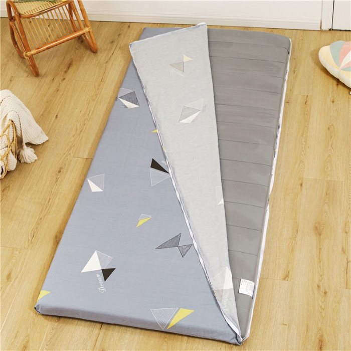 91家纺网 家纺一手货源 找家纺 凌云家纺 2022新款13372全棉床垫套 英伦时尚-灰