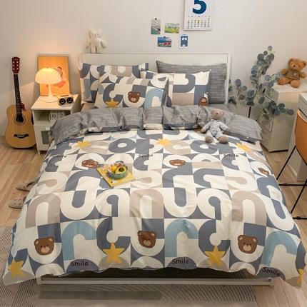 91家纺网 家纺一手货源 找家纺 （总）晨希 2022新款全棉13372北欧风印花四件套