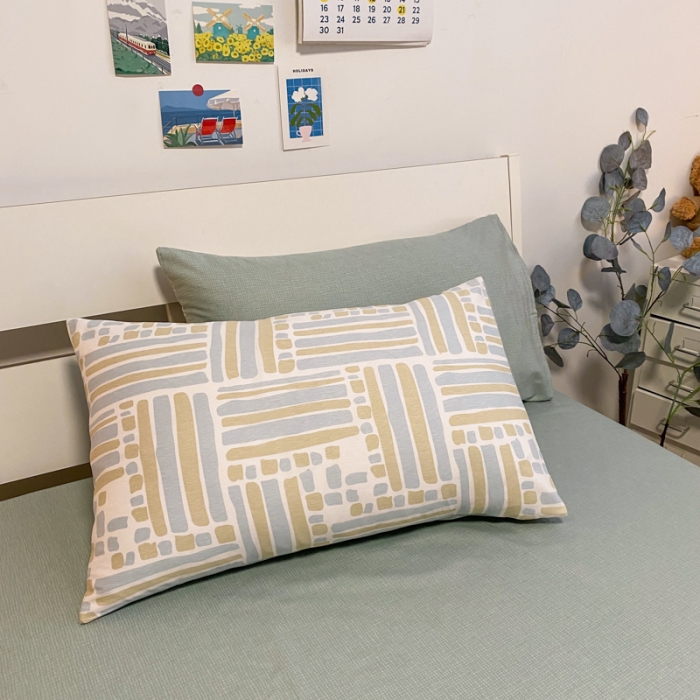 91家纺网 家纺一手货源 找家纺 晨希 2022新款全棉13372北欧风印花四件套 流金岁月