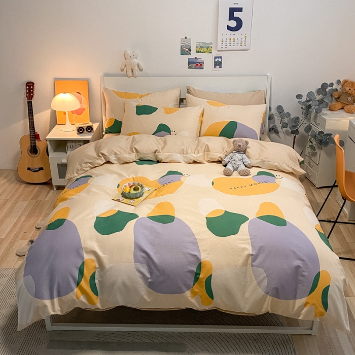 91家纺网 家纺一手货源 找家纺 晨希 2022新款全棉13372北欧风印花四件套 美好时刻