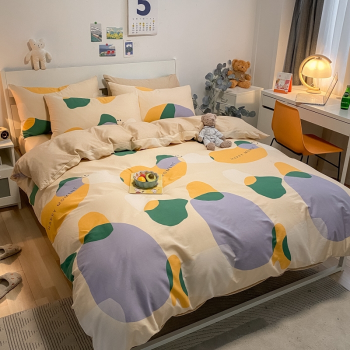 91家纺网 家纺一手货源 找家纺 晨希 2022新款全棉13372北欧风印花四件套 美好时刻