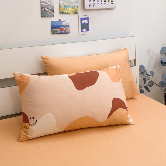 91家纺网 家纺一手货源 找家纺 晨希 2022新款全棉13372北欧风印花四件套 美好时刻-黄