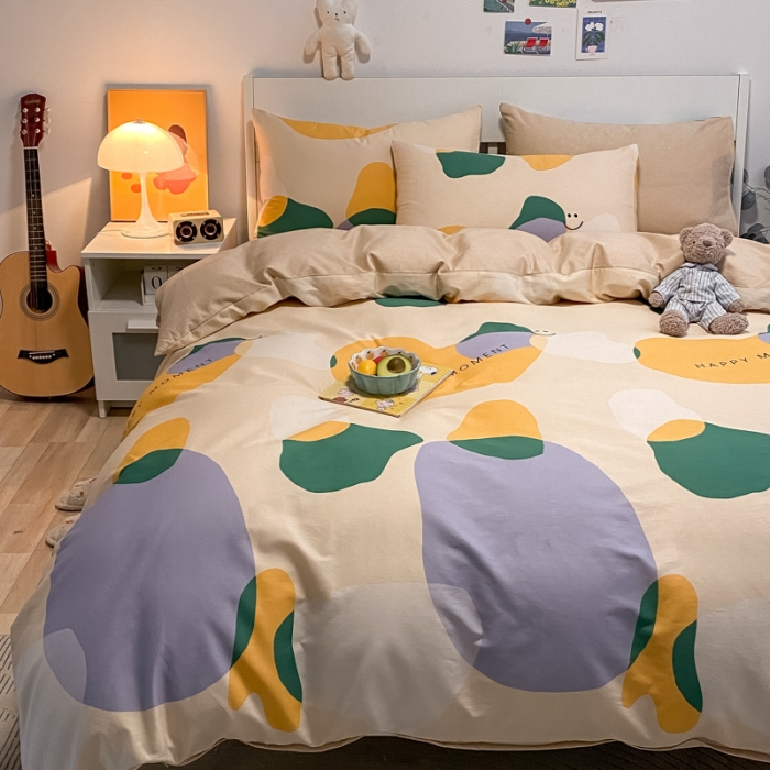 91家纺网 家纺一手货源 找家纺 晨希2022新款全棉13372北欧风印花单被套 美好时刻